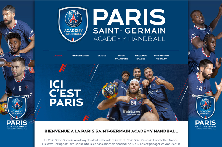PSG Academy Handball - Création de sites internet et d
